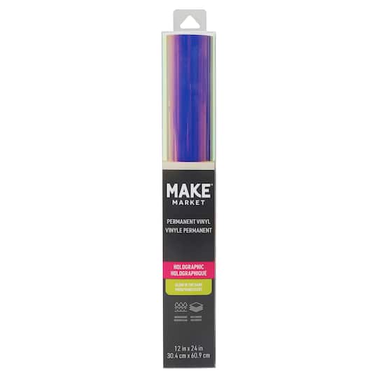 12 Pack: Holographic Glow-in-the-Dark Permanent Vinyl by Make Market